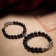 925 Silver Obsidian Moonstone Strength Couple Bracelet 925 Silver Obsidian Moonstone Strength Couple Bracelet