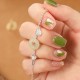 925 Sterling Silver Hetian Jade Fu Character Luck Bracelet