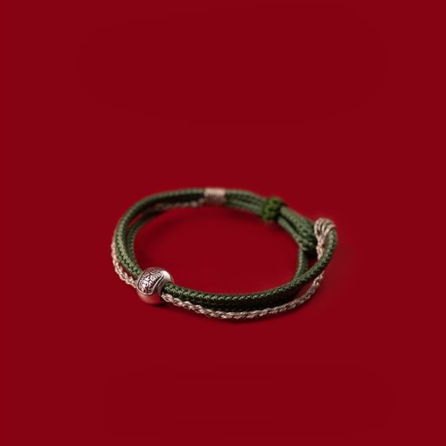 925 Sterling Silver Zakiram Goddess of Wealth Rope Bracelet