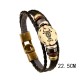 12 Constellations Hematite Leather Bracelet 12 Constellations Hematite Leather Bracelet