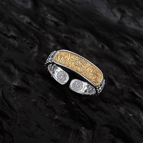 Engraved Copper Tang Dynasty Luck Cuff Bangle Engraved Copper Tang Dynasty Luck Cuff Bangle