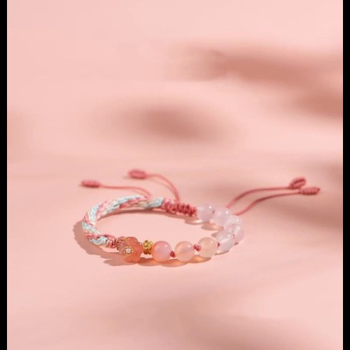 Gradient Agate Peach Blossom Luck Bracelet Gradient Agate Peach Blossom Luck Bracelet