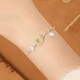 925 Sterling Silver Hetian Jade Fu Character Luck Bracelet