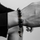 Black Obsidian Lava Rock Yin Yang Bracelet Black Obsidian Lava Rock Yin Yang Bracelet