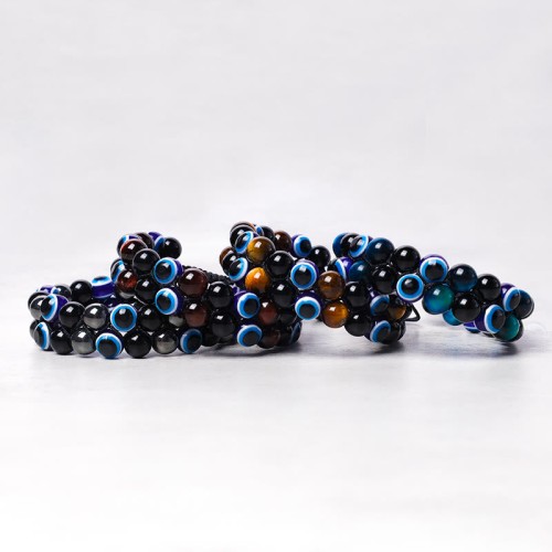 Evil Eye Hematite Tiger Eye Protection Bracelet
