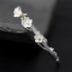 925 Sterling Silver Plum Flower Blessing Adjustable Bangle 925 Sterling Silver Plum Flower Blessing Adjustable Bangle