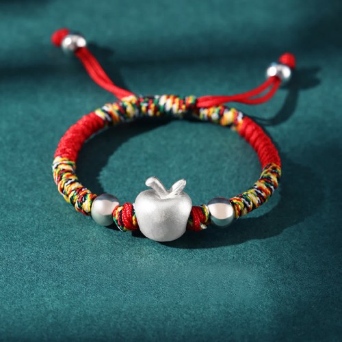 999 Sterling Silver Red Rope Kids Luck Bracelet 999 Sterling Silver Red Rope Kids Luck Bracelet