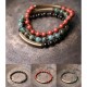 Red Jasper Moss Agate Black Obsidian Peace Bracelet Red Jasper Moss Agate Black Obsidian Peace Bracelet