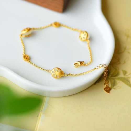 Peace Buckle White Jade Luck Bracelet Peace Buckle White Jade Luck Bracelet