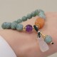 Cyan Jade Lotus Amethyst Crystal Healing Bracelet Cyan Jade Lotus Amethyst Crystal Healing Bracelet