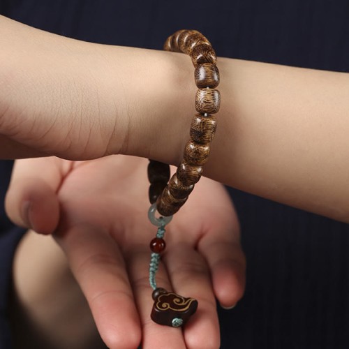 Agarwood Copper Coin Auspicious Cloud Calm Bracelet Agarwood Copper Coin Auspicious Cloud Calm Bracelet