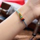 Colorful Rope Eight-Thread Peace Knot Bracelet