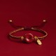 Cinnabar Fu Character Blessing Braided Bracelet Cinnabar Fu Character Blessing Braided Bracelet
