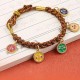 Tibetan Five God of Wealth Thangka Luck Bracelet Tibetan Five God of Wealth Thangka Luck Bracelet