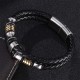 Layered Leather Weave Fortune Bracelet Layered Leather Weave Fortune Bracelet