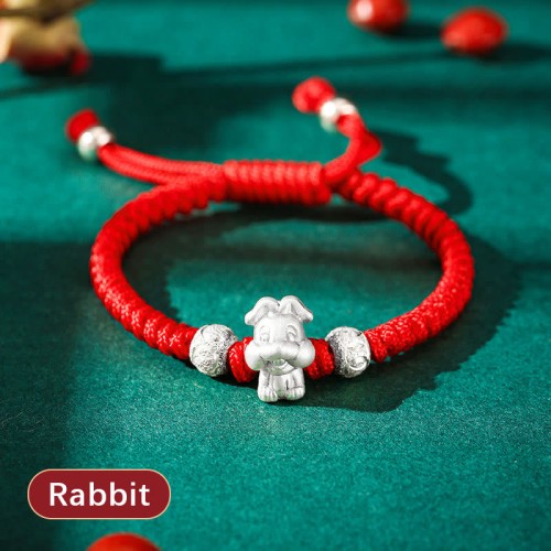 999 Sterling Silver Chinese Zodiac Kids Bracelet