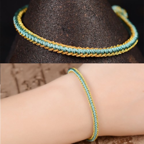 Two-Color Rope Eight Thread Peace Knot Bracelet Two-Color Rope Eight Thread Peace Knot Bracelet