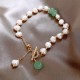 Pearl Green Strawberry Quartz Healing Bracelet