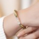 White Jade Bamboo Reincarnation Knot Bracelet White Jade Bamboo Reincarnation Knot Bracelet