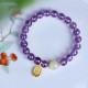 Amethyst Crystal Hetian Jade Healing Charm Bracelet