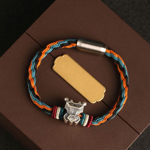 Sterling Silver Dragon Zodiac Protection Bracelet