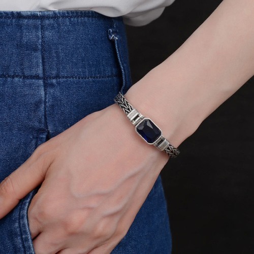 Blue Acrylic Dragon Keel Wealth Bracelet