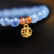 Aquamarine Red Agate Healing Charm Bracelet