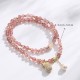 Strawberry Quartz Money Bag Charm Bracelet
