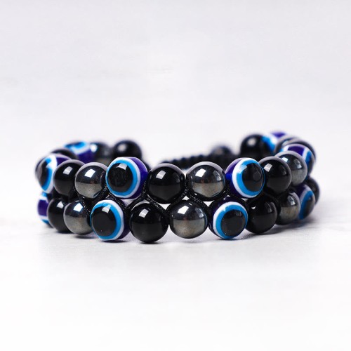 Evil Eye Hematite Tiger Eye Protection Bracelet