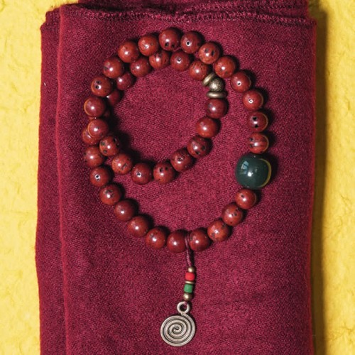 Bodhi Seed Cyan Jade Copper Peace Bracelet