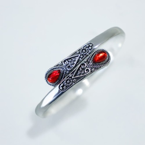 Zircon Water Drop Healing Cuff Bracelet