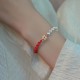 14K Gold Plated Pearl Luck Red String Bracelet 14K Gold Plated Pearl Luck Red String Bracelet