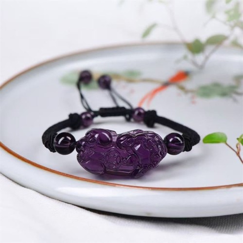 Obsidian Amethyst Citrine PiXiu Wealth Bracelet Obsidian Amethyst Citrine PiXiu Wealth Bracelet