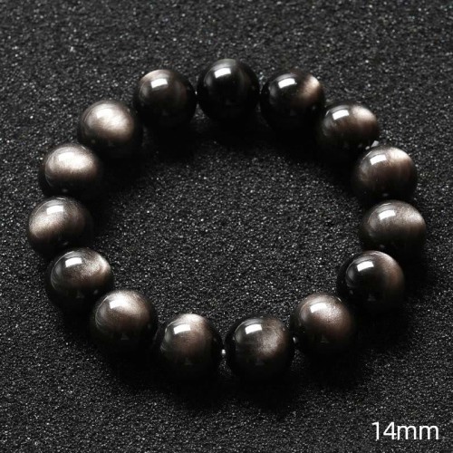 Silver Sheen Obsidian Protection Bracelet Silver Sheen Obsidian Protection Bracelet
