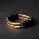 Tibetan Ebony Wood Copper Double Layer Balance Bracelet