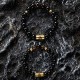 Black Onyx Tiger Eye Lion Protection Bracelet