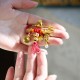 Copper Year of the Snake Tassels Fu Bowl Lucky Fortune Bag Brooch Copper Year of the Snake Tassels Fu Bowl Lucky Fortune Bag Brooch