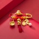 Copper Year of the Snake Tassels Fu Bowl Lucky Fortune Bag Brooch Copper Year of the Snake Tassels Fu Bowl Lucky Fortune Bag Brooch