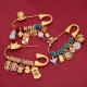 Dragon Fu Character Fortune Brass Protection Brooch Dragon Fu Character Fortune Brass Protection Brooch