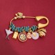 Dragon Fu Character Fortune Brass Protection Brooch Dragon Fu Character Fortune Brass Protection Brooch