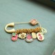 Fu Character Butterfly Brass Fortune Brooch Fu Character Butterfly Brass Fortune Brooch