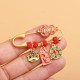 Gourd Dancing Lion Fu Character Blessing Brooch