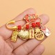 Gourd Dancing Lion Fu Character Blessing Brooch