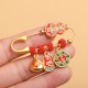 Gourd Dancing Lion Fu Character Blessing Brooch