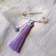 Vintage Chalcedony Beads Tassels Positive Brooch Vintage Chalcedony Beads Tassels Positive Brooch