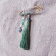 Vintage Chalcedony Beads Tassels Positive Brooch Vintage Chalcedony Beads Tassels Positive Brooch