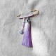 Vintage Chalcedony Beads Tassels Positive Brooch Vintage Chalcedony Beads Tassels Positive Brooch