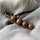 Vintage Sandalwood Agathis Ebony Beads Healing Brooch Vintage Sandalwood Agathis Ebony Beads Healing Brooch
