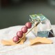 Vintage Sandalwood Agathis Ebony Beads Healing Brooch Vintage Sandalwood Agathis Ebony Beads Healing Brooch
