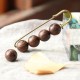 Vintage Sandalwood Agathis Ebony Beads Healing Brooch Vintage Sandalwood Agathis Ebony Beads Healing Brooch